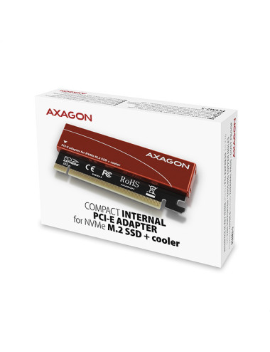 AXAGON PCI-Express x16 internal adapter to connect an NVMe M.2 SSD to a desktop | PCEM2-S