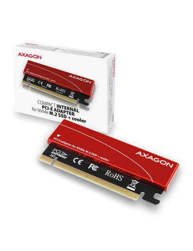 AXAGON PCI-Express x16 internal adapter to connect an NVMe M.2 SSD to a desktop | PCEM2-S