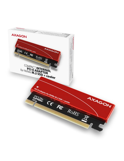 AXAGON PCI-Express x16 internal adapter to connect an NVMe M.2 SSD to a desktop | PCEM2-S