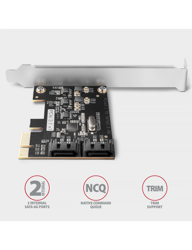 AXAGON Two-channel SATA III PCI-Express controller with two internal SATA port outputs | PCES-SJ2