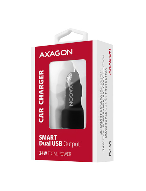 AXAGON Dual car charger, 24W | PWC-5V5