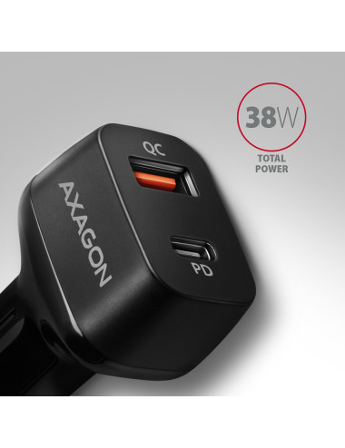 AXAGON Dual car charger, 38W | PWC-PQ38