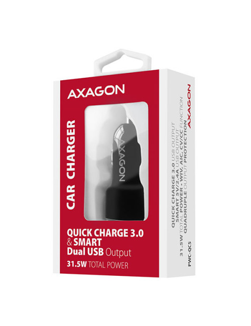 AXAGON Dual car charger, 31.5W | PWC-QC5