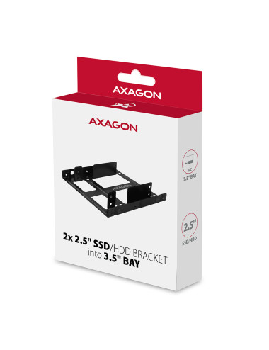 AXAGON Metal frame for mounting two 2.5" disks in a 3.5" position | RHD-225