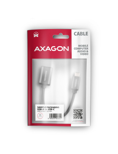 AXAGON Cable adapter into the USB-C port with USB-A female output, 20cm | RUCM-AFAC