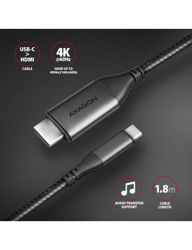 AXAGON | Active converter | USB-C to HDMI | 1.8 m