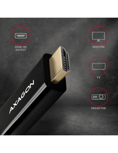 AXAGON | Active cable | DisplayPort to HDMI | 1.8 m