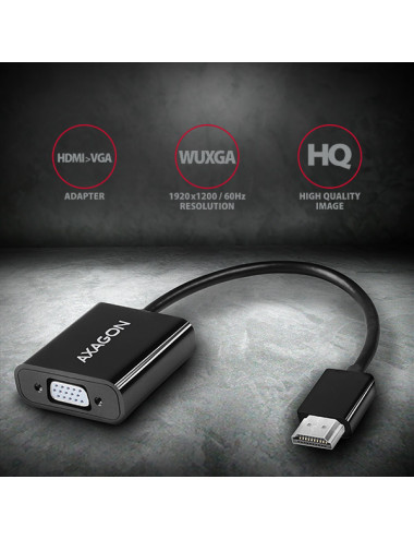 AXAGON | Active converter | HDMI to VGA | 0.15 m