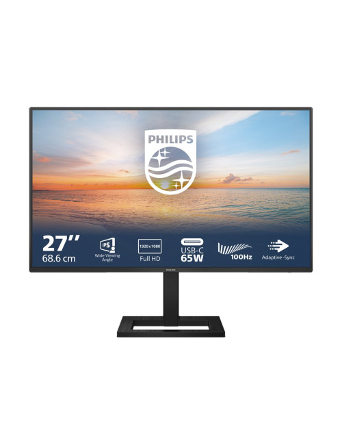 Philips | 27E1N1300AE/00 | 27 " | IPS | 16:9 | 100 Hz | 4 ms | 1920 x 1080 pixels | 250 cd/m | HDMI ports quantity 1 | Warranty 