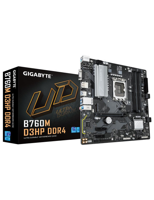 Mainboard|GIGABYTE|Intel B760 Express|LGA1700|Micro-ATX|Memory DDR4|Memory slots 4|2xPCI-Express 3.0 1x|1xPCI-Express 4.0 16x|2x