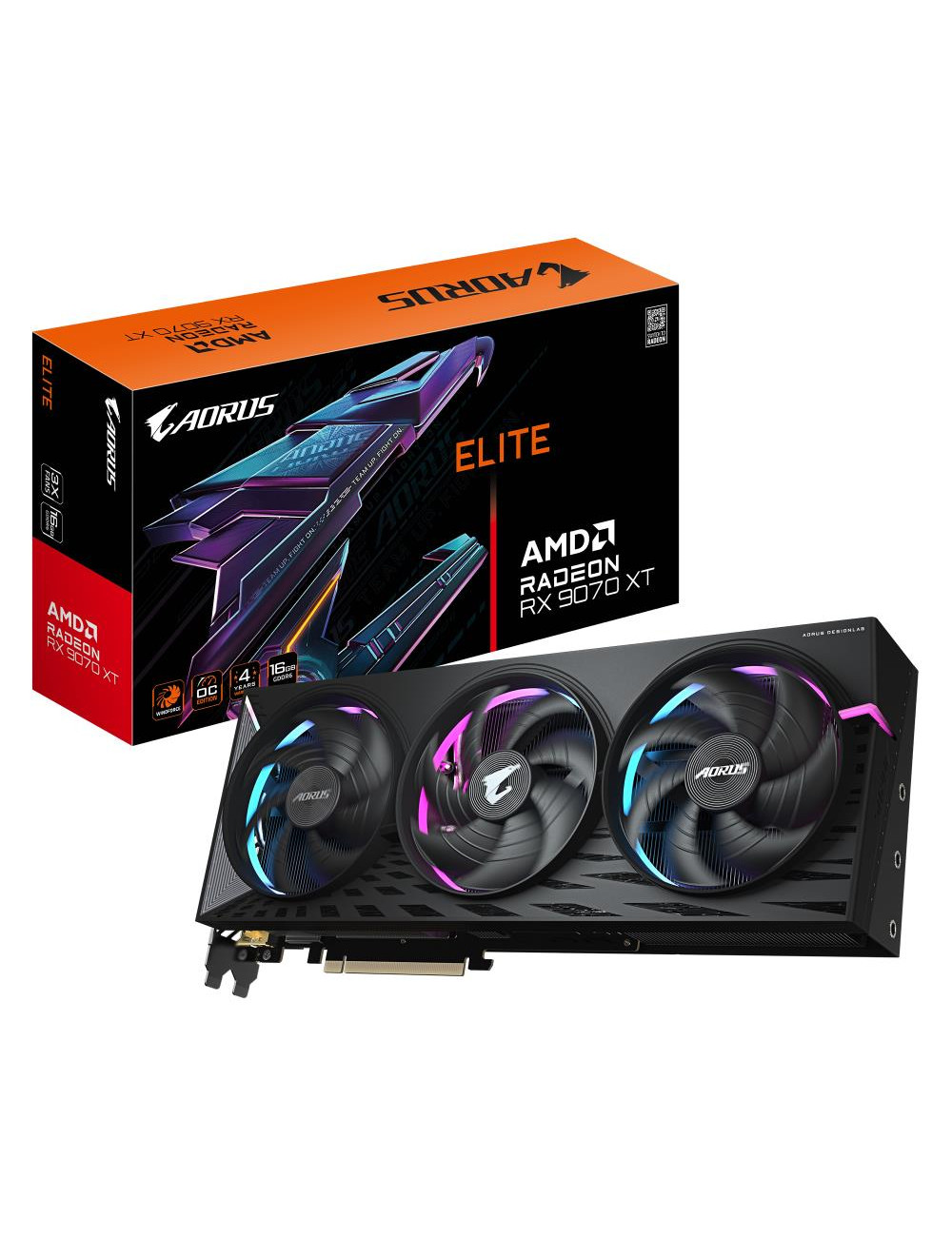 Graphics Card|GIGABYTE|AMD Radeon RX 9070 XT|16 GB|GDDR6|256 bit|PCIE 5.0 16x|Triple slot Heatpipe|2xHDMI|2xDisplayPort|R9070XTA