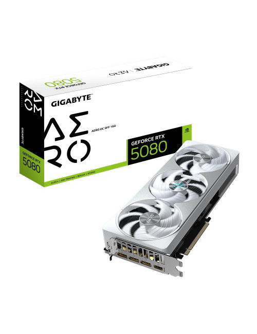 Graphics Card|GIGABYTE|NVIDIA GeForce RTX 5080|16 GB|GDDR7|256 bit|PCIE 5.0 16x|GPU 2617 MHz|Dual Slot Fansink|1xHDMI|3xDisplayP