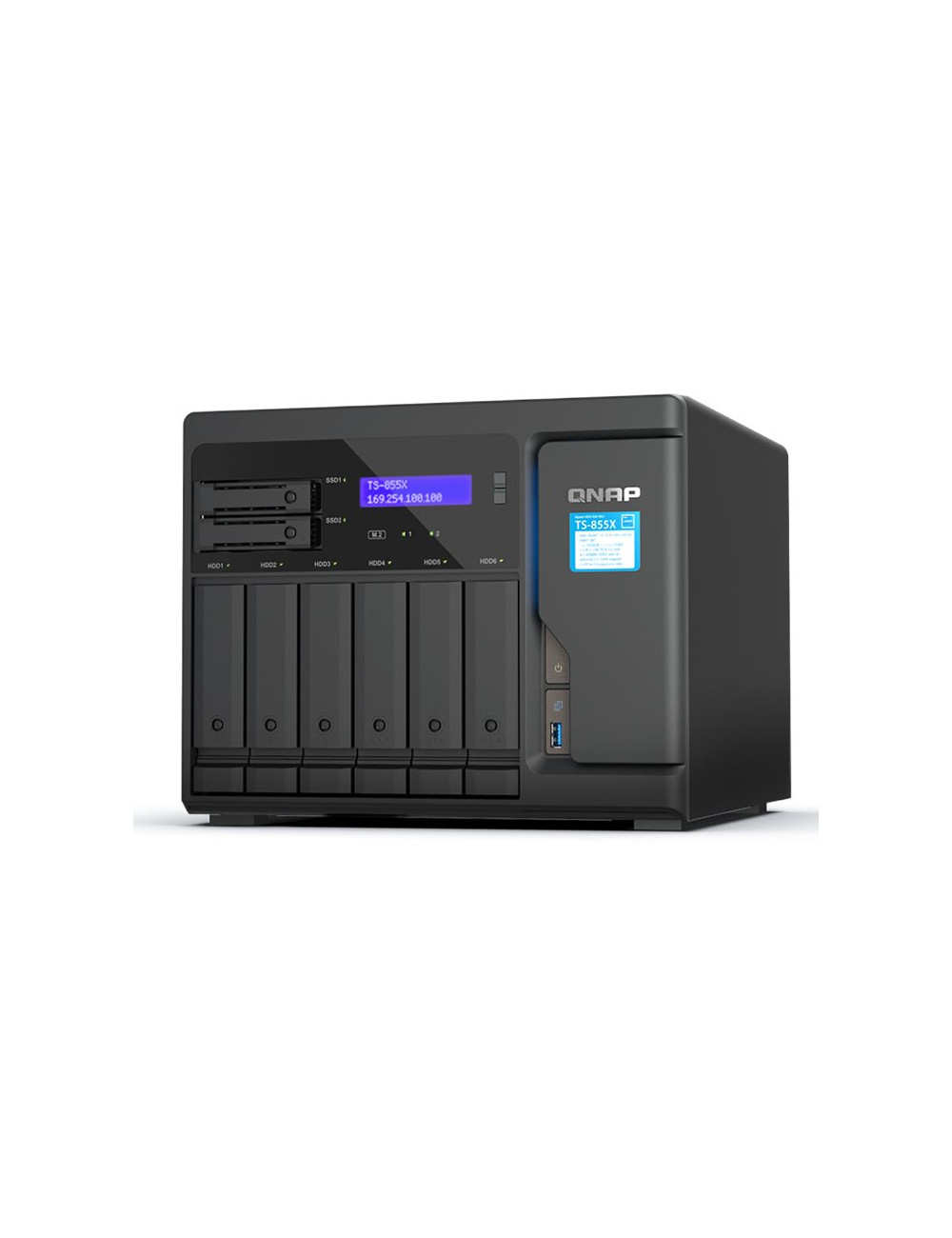 QNAP | 8-Bay desktop NAS | TS-855X-8G | Intel Atom | C5125 8-core | Processor frequency 2.8 GHz | 8 GB