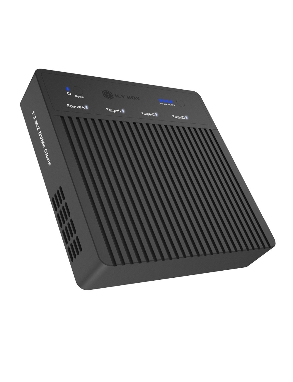 Raidsonic 4-Bays USB4 Duplicator (1:3 clone) for NVMe M.2 SSD | IB-4013MCL-C4