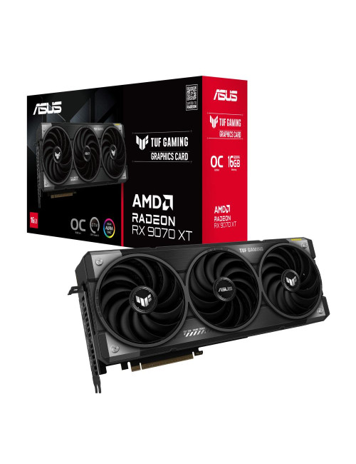 Graphics Card|ASUS|AMD Radeon RX 9070 XT|16 GB|GDDR6|256 bit|PCIE 5.0 16x|Triple slot Fansink|1xHDMI|3xDisplayPort|TUF-RX9070XT-