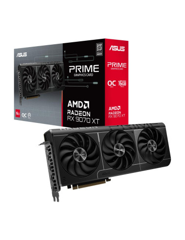 Graphics Card|ASUS|AMD Radeon RX 9070 XT|16 GB|GDDR6|256 bit|PCIE 5.0 16x|Triple slot Fansink|1xHDMI|3xDisplayPort|PRIME-RX9070X