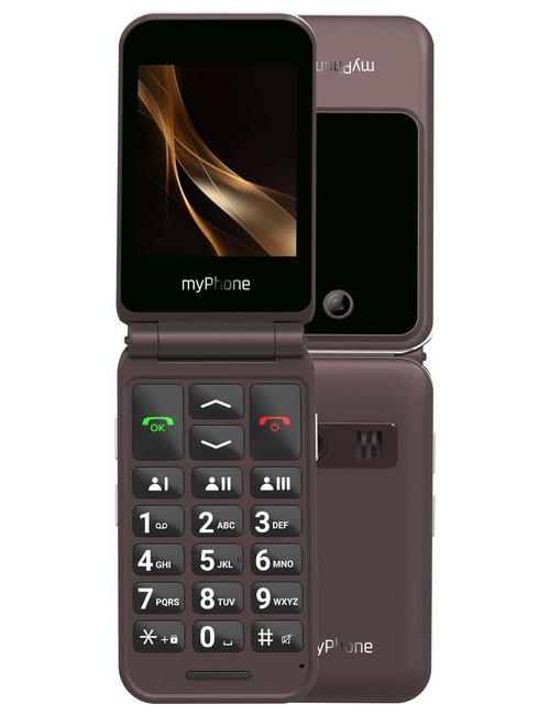 myPhone Harmony LTE Praline Collection | Brown | 2.8+1.44 " | IPS | 48 MB | 128 MB | Single SIM | MicroSD | 3G | Bluetooth | 5.1