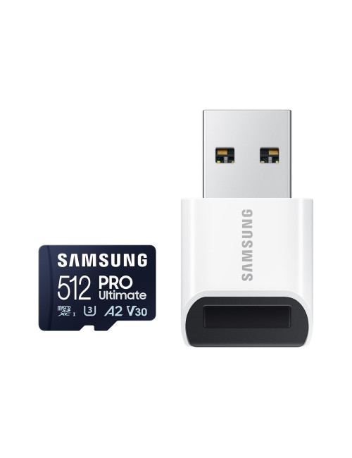 Samsung | MicroSD Card with Card Reader | PRO Ultimate | 512 GB | microSDXC Memory Card | Flash memory class U3, V30, A2