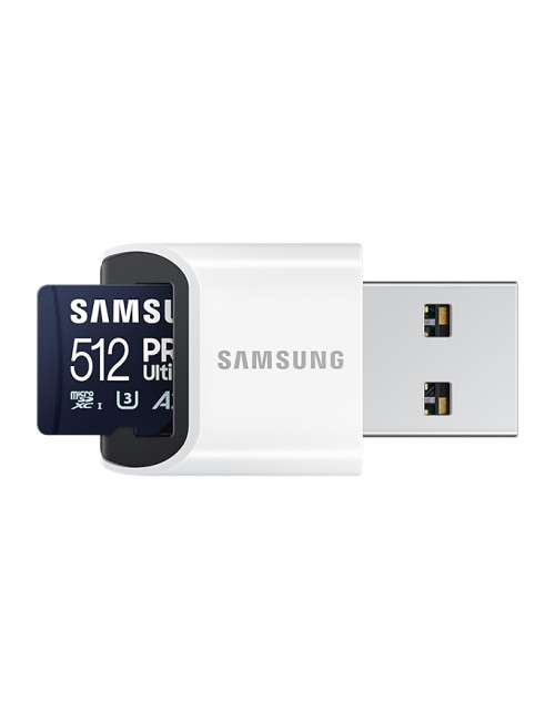 Samsung | MicroSD Card with Card Reader | PRO Ultimate | 512 GB | microSDXC Memory Card | Flash memory class U3, V30, A2