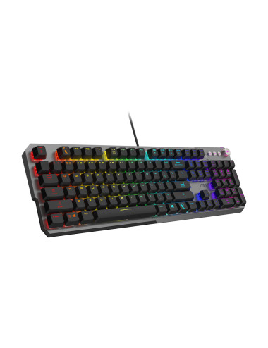 MSI STRIKE 600 SILENT US | Gaming Keyboard | Wired | US | USB 2.0 | KAILH Midnight PRO Silent Tactile
