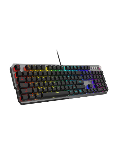 MSI STRIKE 600 SILENT US | Gaming Keyboard | Wired | US | USB 2.0 | KAILH Midnight PRO Silent Tactile