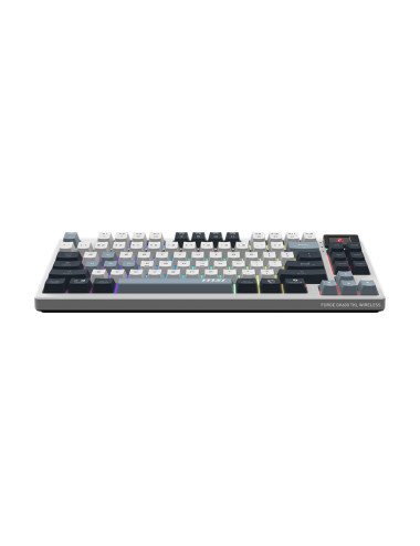 MSI FORGE GK600 TKL WIRELESS SKY | Gaming Keyboard | Wireless | US | Bluetooth | 2.4 GHz, Bluetooth, USB 2.0 | Mechanical Linear