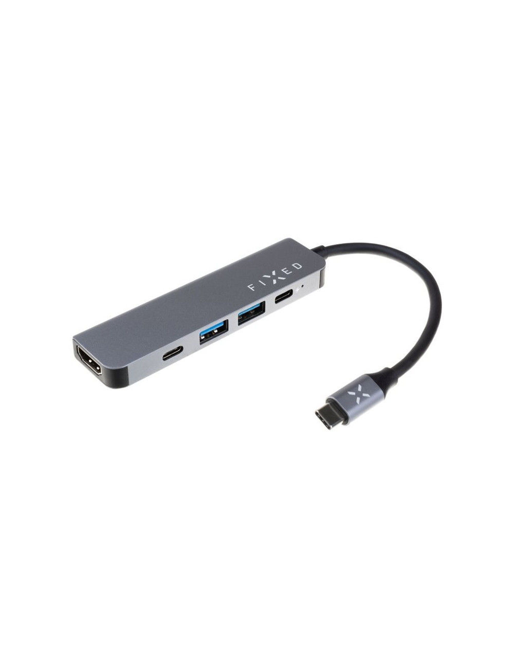 Fixed | 5-port USB-C HUB Mini for laptops and tablets | FIXHU-MN-GR | Gray