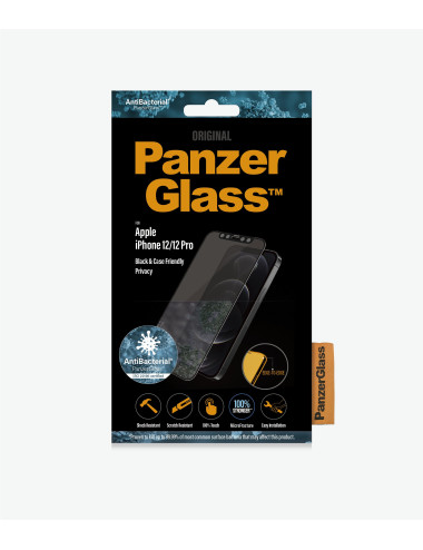 PanzerGlass | Apple | For iPhone 12/12 Pro | Glass | Black | Case Friendly | Privacy glass