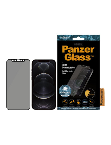 PanzerGlass | Apple | For iPhone 12/12 Pro | Glass | Black | Case Friendly | Privacy glass