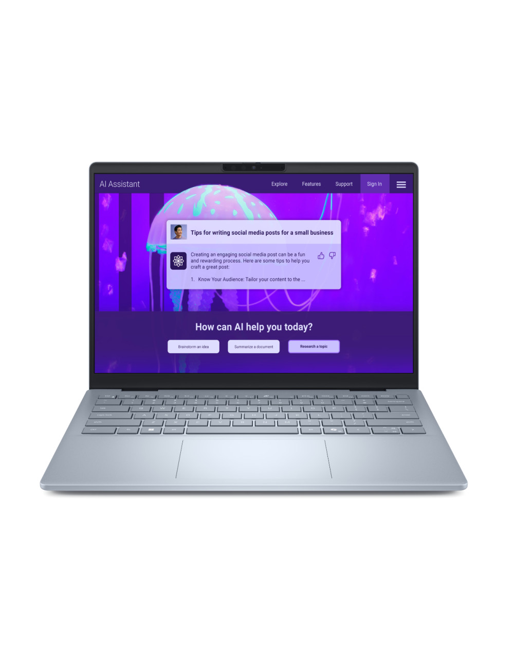 Dell Plus 14 | Ice Blue | 14 " | 2.5K | 2560 x 1600 pixels | Anti-glare | Intel Core Ultra 7 | 256V | 16 GB | LPDDR5X | Solid-st