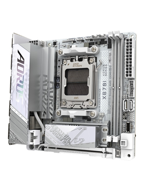 Gigabyte X870I AORUS PRO ICE | Processor family AMD | Processor socket AM5 | DDR5 SDRAM | Supported hard disk drive interfaces M