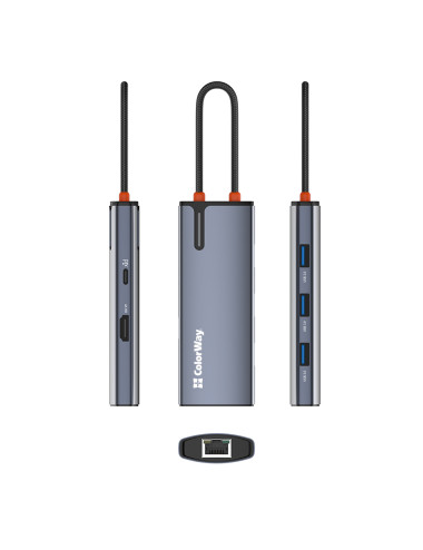 ColorWay 6-in-1 Docking Station | CW-HUB02 | 100 W