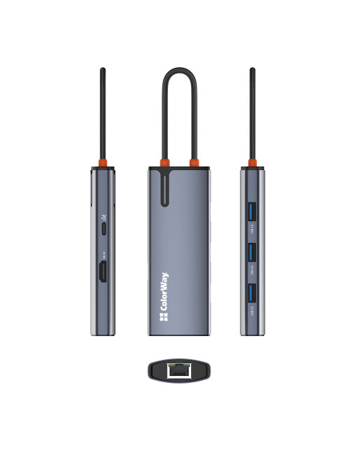 ColorWay 6-in-1 Docking Station | CW-HUB02 | 100 W