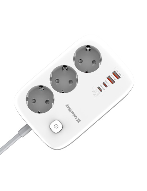 ColorWay Power Socket | CW-CHE34PDW