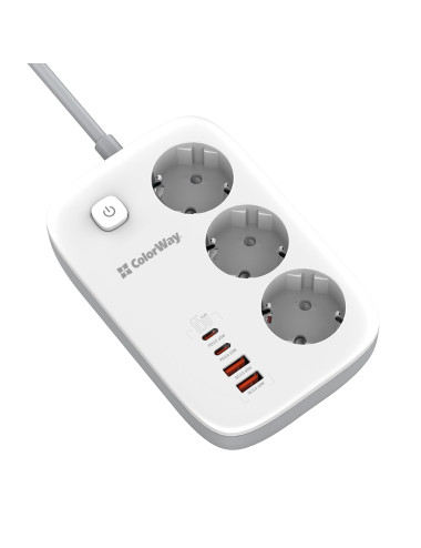 ColorWay Power Socket | CW-CHE34PDW