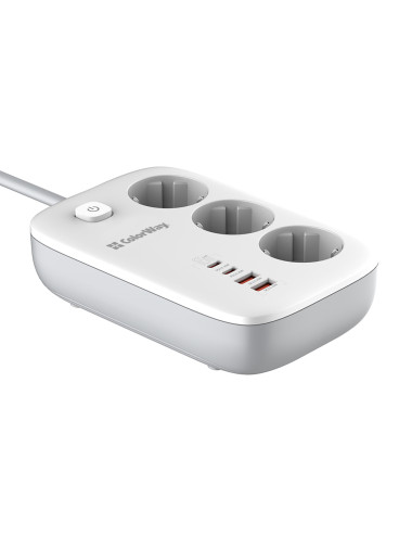 ColorWay Power Socket | CW-CHE34PDW