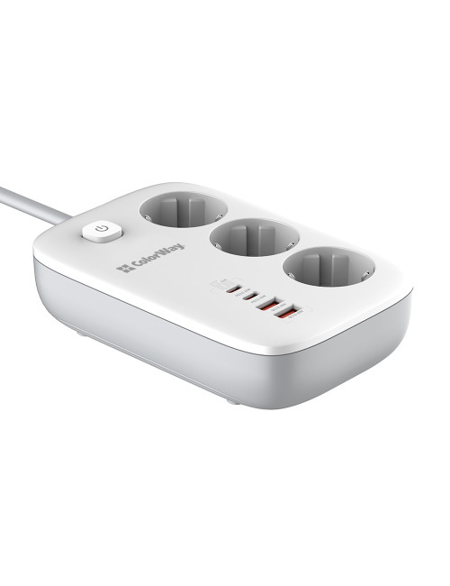 ColorWay Power Socket | CW-CHE34PDW