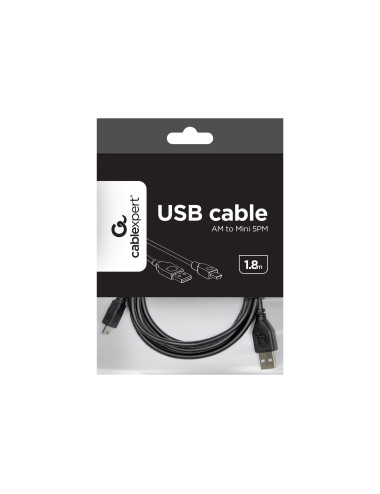 Cablexpert | CCP-USB2-AM5P-6 USB 2.0 A-plug MINI 5PM 6ft cable