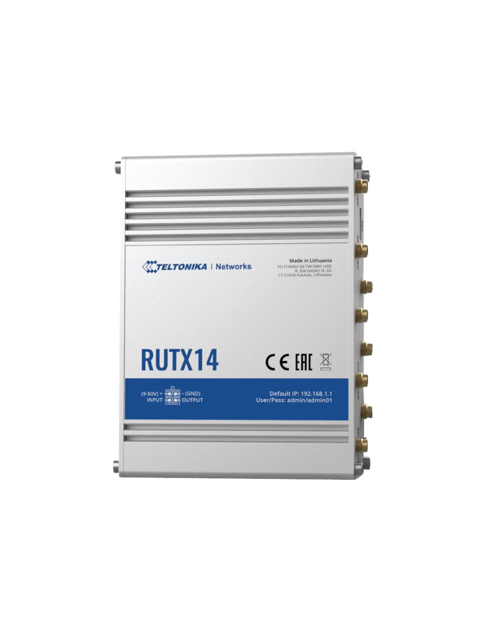 LTE Cat 12 Router | RUTX14 | 802.11ac | 867 Mbit/s | 10/100/1000 Mbps Mbit/s | Ethernet LAN (RJ-45) ports 5 | MU-MiMO Yes | 4G |