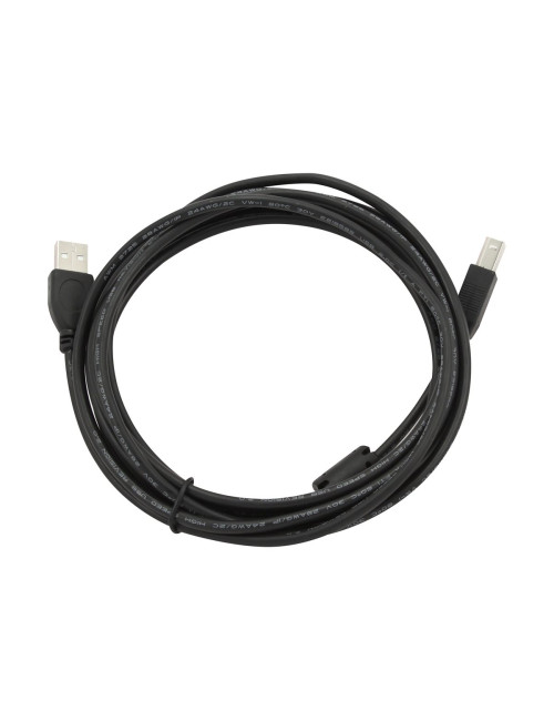 USB 2.0 A-plug B-plug 3 m (10 ft) cable with ferrite core | Cablexpert