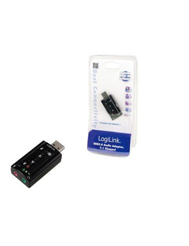 Logilink | USB Audio adapter, 7.1 sound effect