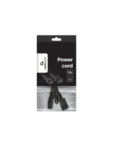 Cablexpert | PC-189-VDE power extension cable 1.8 meter | Black C14 coupler | C14 coupler
