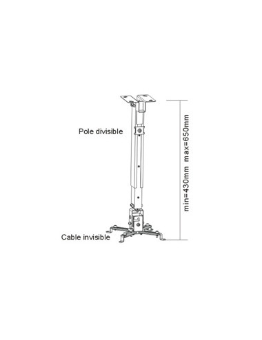 Sunne | Projector Ceiling mount | Tilt, Swivel | Maximum weight (capacity) 20 kg | Black