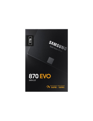 Samsung | SSD | 870 EVO | 1000 GB | SSD form factor 2.5" | Solid-state drive interface SATA III | Read speed 560 MB/s | Write sp