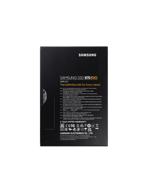 Samsung | SSD | 870 EVO | 1000 GB | SSD form factor 2.5" | Solid-state drive interface SATA III | Read speed 560 MB/s | Write sp
