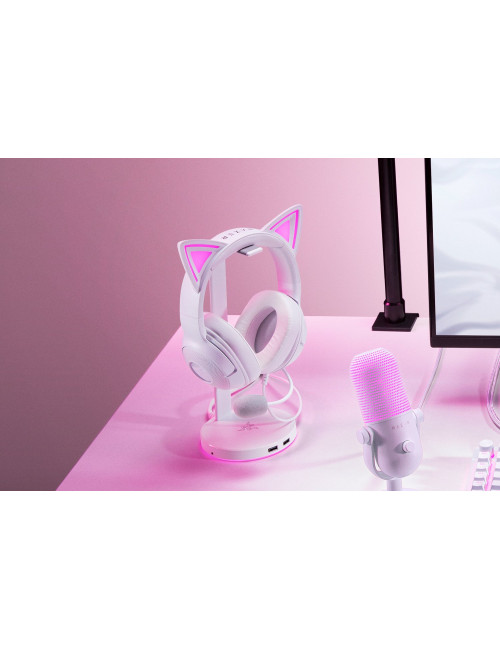 Razer Headset | Kraken Kitty V2 | Wired | Over-ear | Microphone | Noise canceling | White