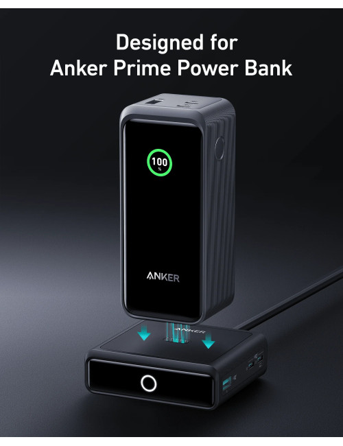 Anker Prime Charging Base for Power Bank, 100W | A1902311 | Black