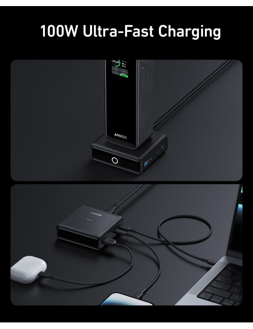 Anker Prime Charging Base for Power Bank, 100W | A1902311 | Black
