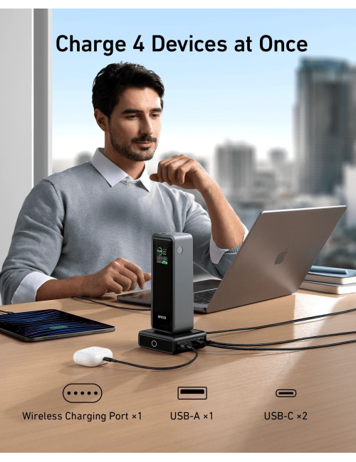 Anker Prime Charging Base for Power Bank, 100W | A1902311 | Black