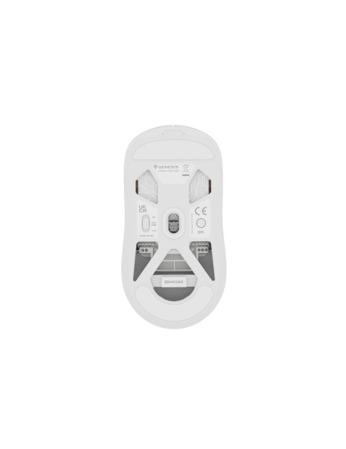 Genesis Zircon 660 PRO | Wireless/Wired | Gaming Mouse | 2.4 GHz, Bluetooth, USB | White